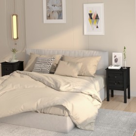 Mesitas de noche 2 uds madera maciza de pino negro