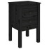 Mesitas de noche 2 uds madera maciza de pino negro