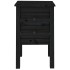 Mesitas de noche 2 uds madera maciza de pino negro