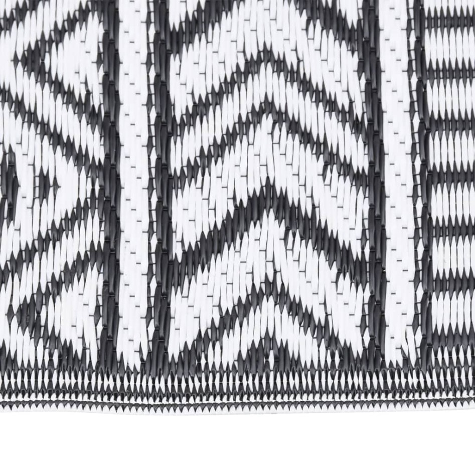 Alfombra de exterior ARAKIL negra 190x290 cm