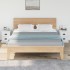 Mesitas de noche 2 uds madera blanco brillante 39x39x47,5