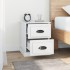 Mesitas de noche 2 uds madera blanco brillante 39x39x47,5