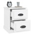 Mesitas de noche 2 uds madera blanco brillante 39x39x47,5