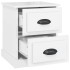 Mesitas de noche 2 uds madera blanco brillante 39x39x47,5