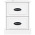 Mesitas de noche 2 uds madera blanco brillante 39x39x47,5