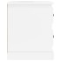 Mesitas de noche 2 uds madera blanco brillante 39x39x47,5