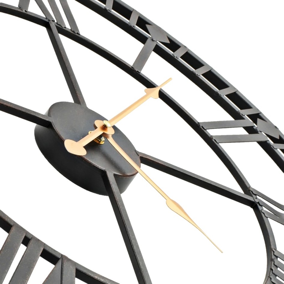 Reloj de pared vintage movimiento cuarzo metal 60 cm