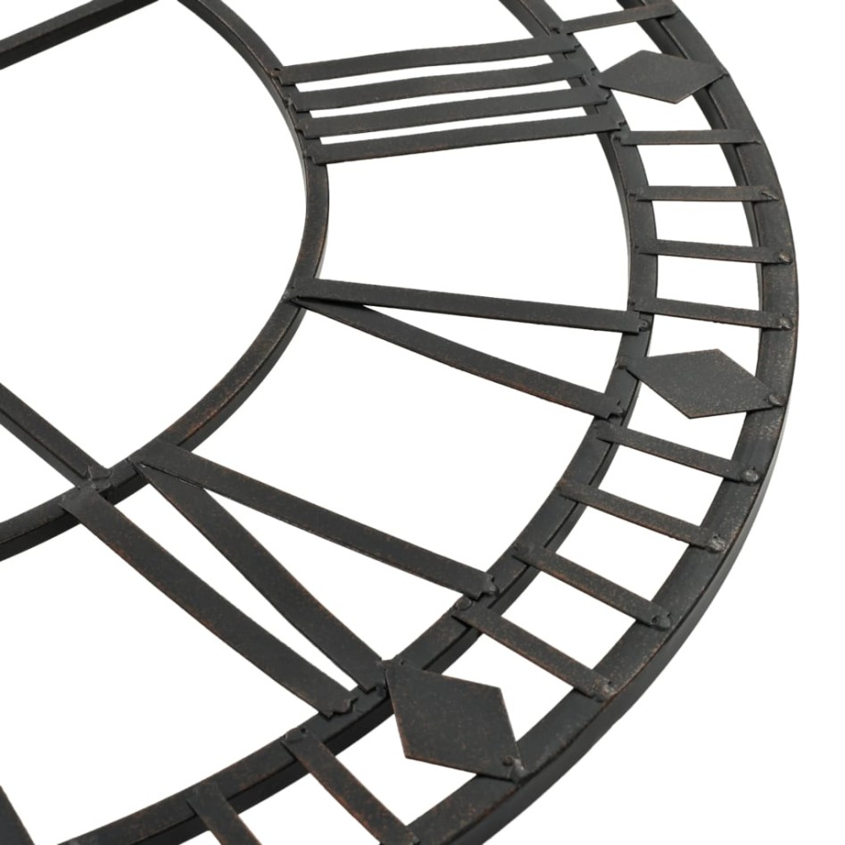 Reloj de pared vintage movimiento cuarzo metal 60 cm