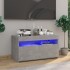Mueble de TV con luces LED gris hormigón 75x35x40