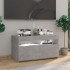 Mueble de TV con luces LED gris hormigón 75x35x40