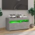 Mueble de TV con luces LED gris hormigón 75x35x40
