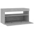 Mueble de TV con luces LED gris hormigón 75x35x40
