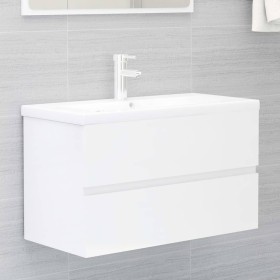 Mueble de lavabo madera de ingeniería blanco 80x38,5x45