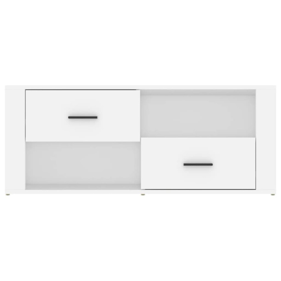 Mueble para TV madera contrachapada blanco 100x35x40