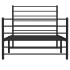 Estructura cama sin colchón con estribo metal negro 90x190