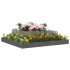 Jardinera de madera maciza de pino gris 110x110x27