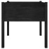 Jardineras 2 uds madera maciza de pino negro 70x70x70