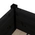 Jardineras 2 uds madera maciza de pino negro 70x70x70