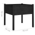 Jardineras 2 uds madera maciza de pino negro 70x70x70