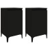 Mesitas de noche 2 uds madera contrachapada negro 40x35x70