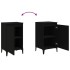 Mesitas de noche 2 uds madera contrachapada negro 40x35x70