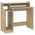 Escritorio con LED madera contrachapada roble sonoma