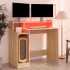 Escritorio con LED madera contrachapada roble sonoma