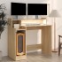 Escritorio con LED madera contrachapada roble sonoma