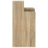 Escritorio con LED madera contrachapada roble sonoma