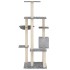 Rascador para gatos con postes de sisal gris claro 142