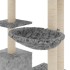 Rascador para gatos con postes de sisal gris claro 142