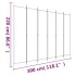 Biombo divisor de 6 paneles de tela gris antracita 300x220