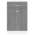 Armario bajo cocina madera ingeniería gris Sonoma 50x46x81,5