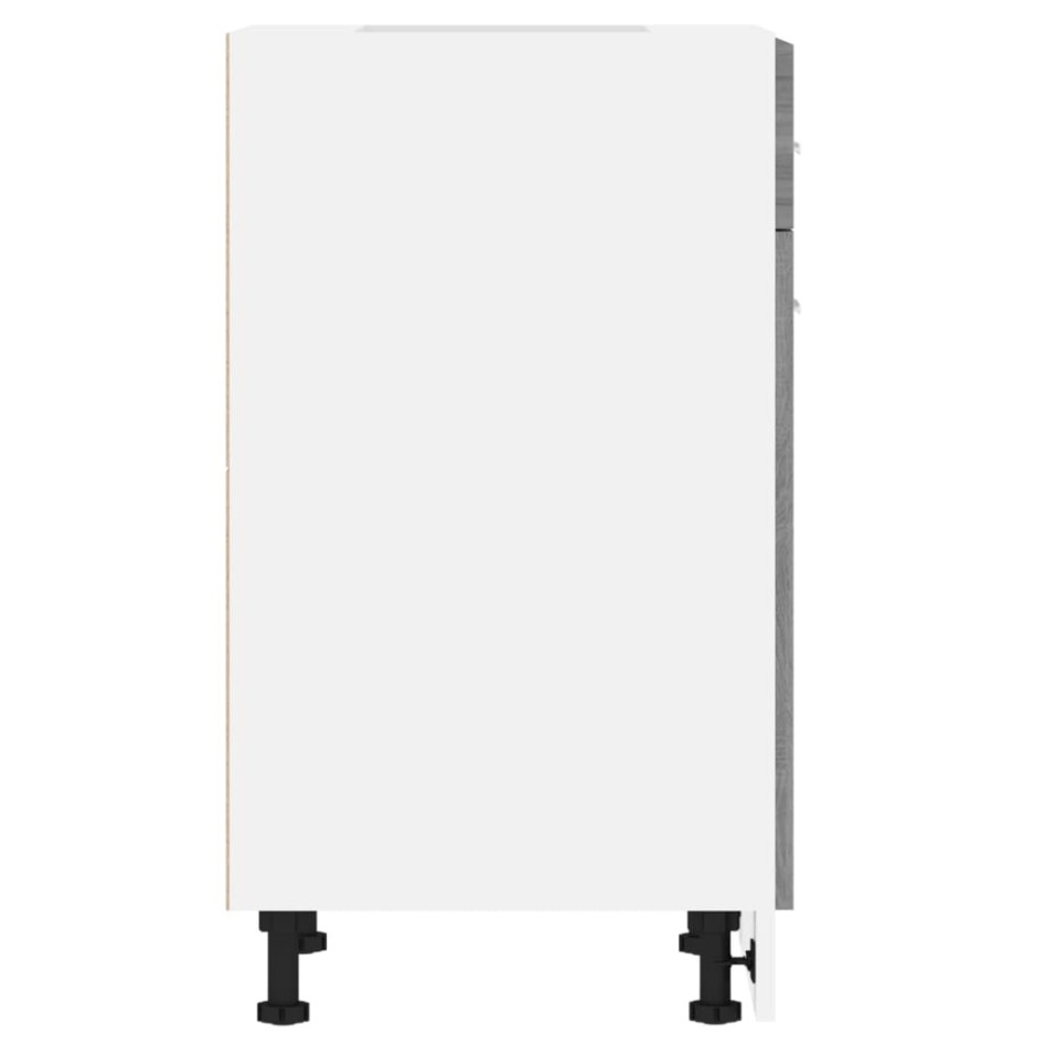 Armario bajo cocina madera ingeniería gris Sonoma 50x46x81,5