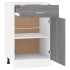 Armario bajo cocina madera ingeniería gris Sonoma 50x46x81,5