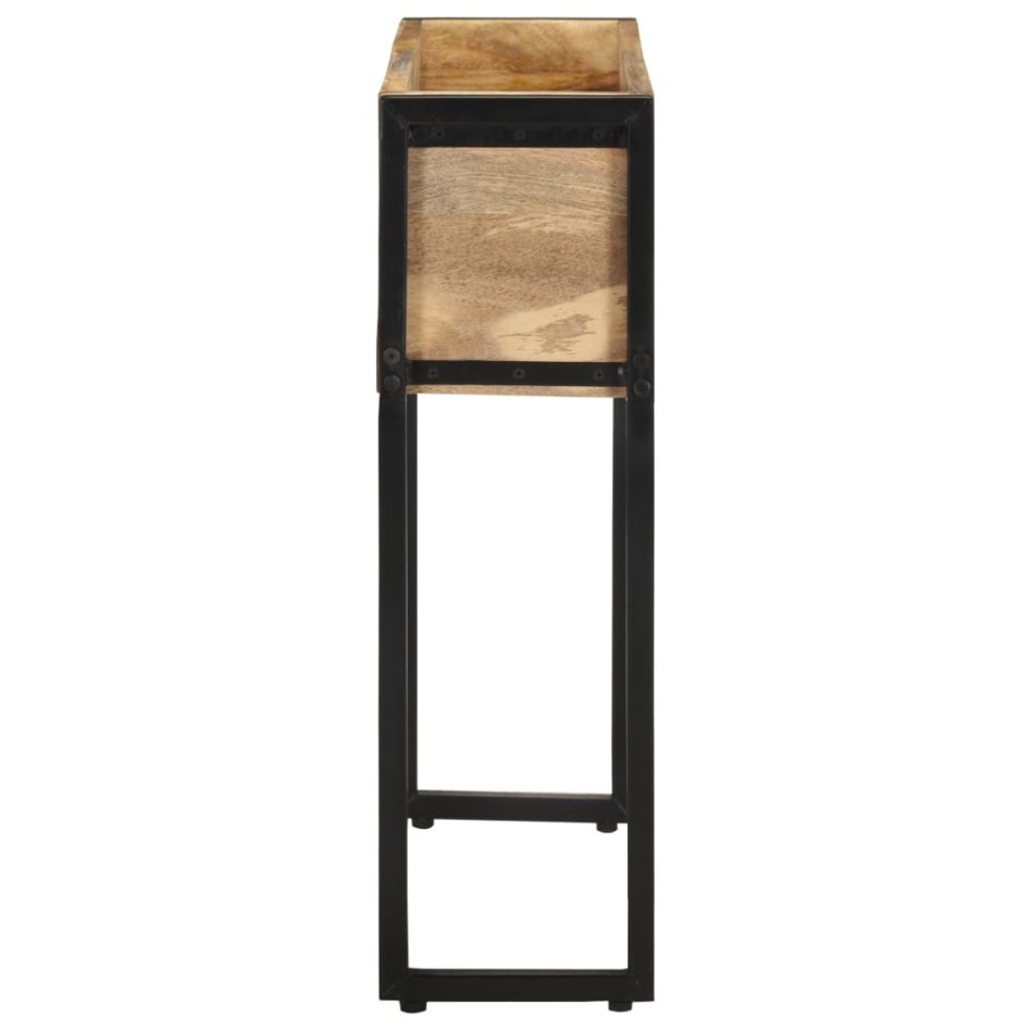 Jardinera de madera de mango rugosa 60x20x68