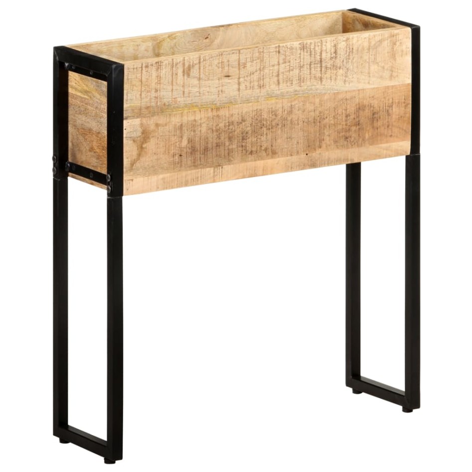 Jardinera de madera de mango rugosa 60x20x68