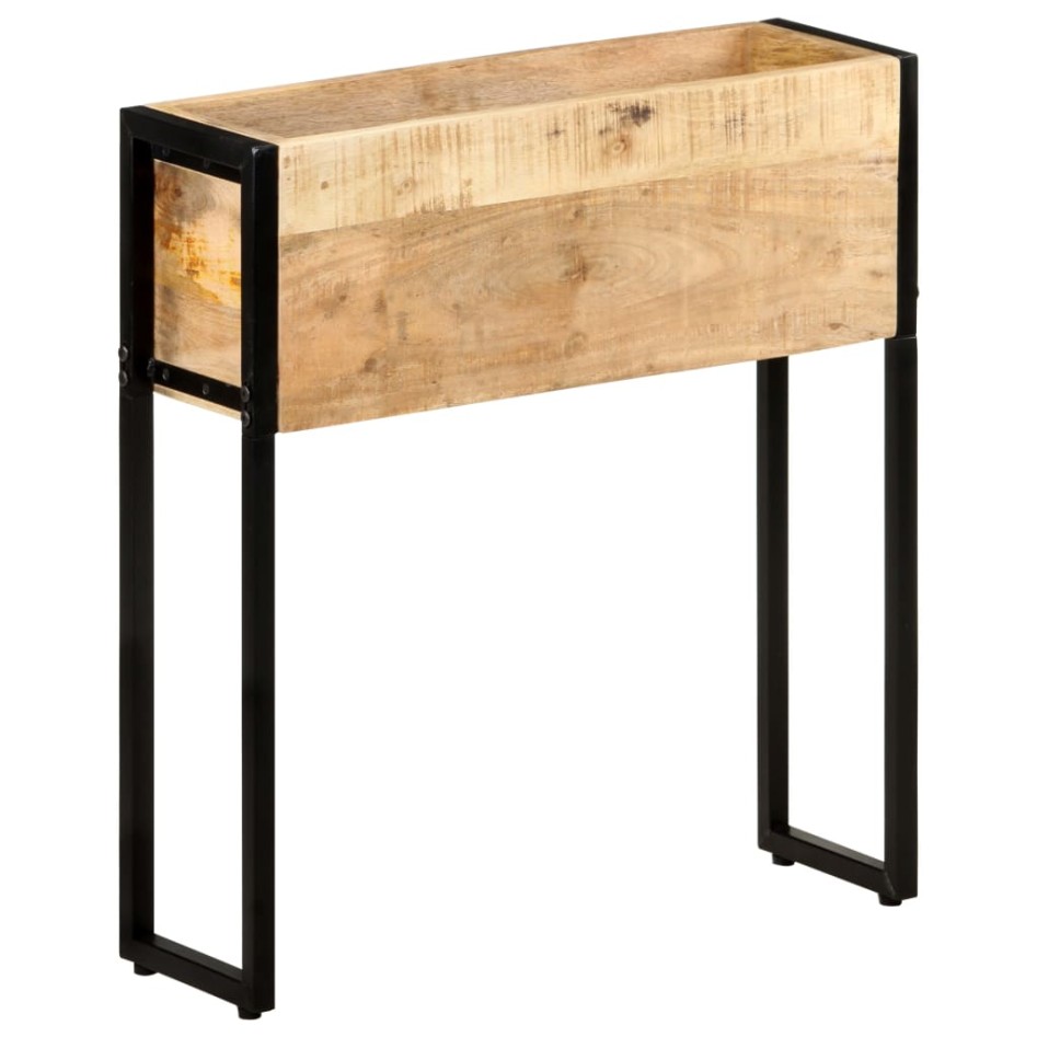 Jardinera de madera de mango rugosa 60x20x68