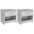 Mesitas de noche 2 uds contrachapada gris hormigón 40x30x39
