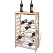 Botellero con estantes para 25 botellas madera maciza abeto