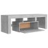 Mueble de TV con luces LED gris hormigón 120x35x40