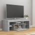 Mueble de TV con luces LED gris hormigón 120x35x40