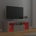 Mueble de TV con luces LED gris hormigón 120x35x40