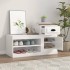 Mueble zapatero madera contrachapada blanco brillo 100x42x60