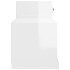 Mueble zapatero madera contrachapada blanco brillo 100x42x60