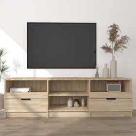 Mueble de TV madera contrachapada roble Sonoma 150x33,5x45