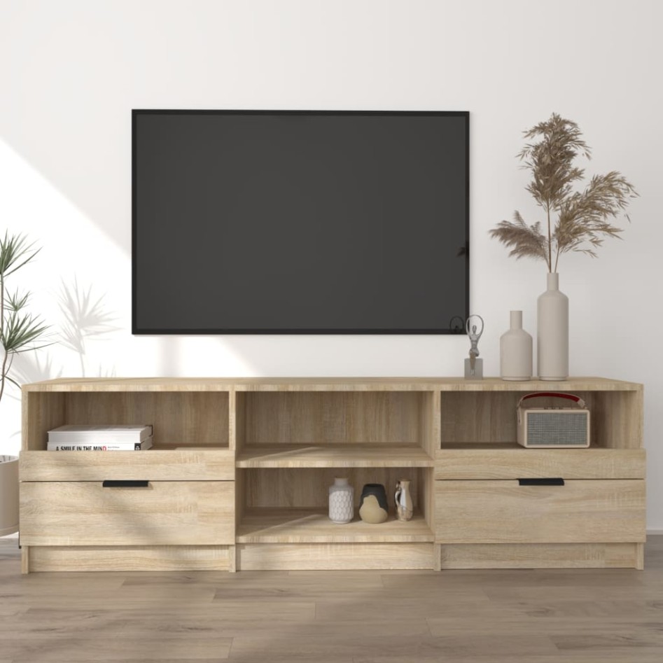 Mueble de TV madera contrachapada roble Sonoma 150x33,5x45