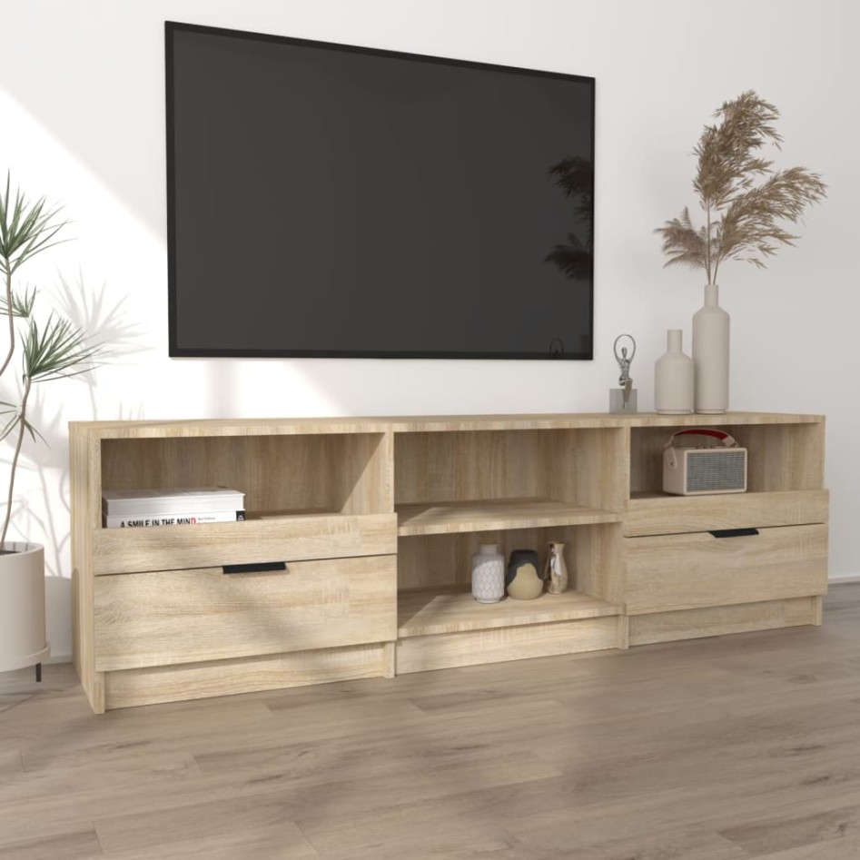 Mueble de TV madera contrachapada roble Sonoma 150x33,5x45