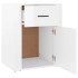 Mesita de noche madera contrachapada blanco brillo 50x36x60