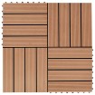 Baldosas de porche de WPC 30x30 cm 1 m² color teca 11 unidades